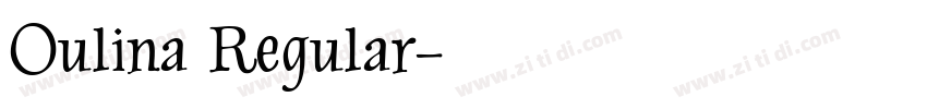 Oulina Regular字体转换